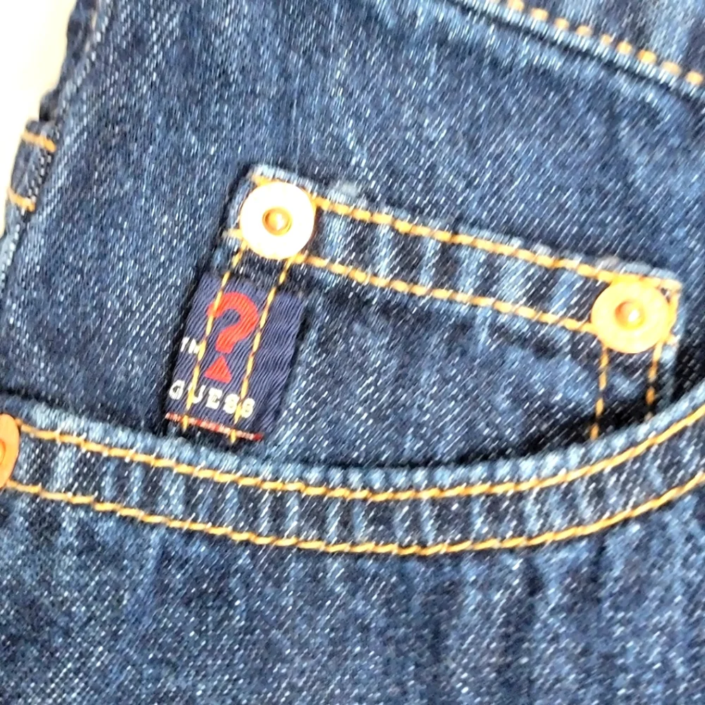 GUESS Los Angeles Blue Denim 5-pocket Front Split Skirt Size‎ 28. #448